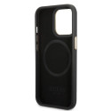 Guess GUHMP13LSAPSTK iPhone 13 Pro / 13 6.1" black/black hardcase Peony Logo Plate MagSafe