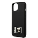 Karl Lagerfeld KLHCP13S3DKPK iPhone 13 mini 5.4" black/black hardcase Ikonik Patch Karl Lagerfeld KLHCP13S3DKPK iPhone 13 mini 5.4" black/black hardcase Ikonik Patch