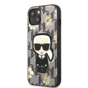 Karl Lagerfeld KLHCP13MPMNFIK1 iPhone 13 / 14 / 15 6.1" gray/grey Flower Ikonik Karl