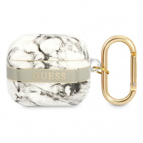 Guess GUA3HCHMAG AirPods 3 cover gray Marble Strap Collection