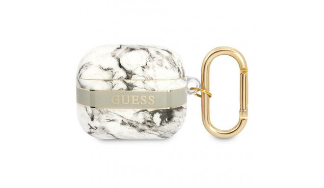 Guess GUA3HCHMAG AirPods 3 cover grey/gray Marble Strap Collection