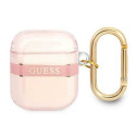 Guess GUA2HHTSP AirPods 1/2 cover pink/pink Strap Collection