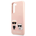 Karl Lagerfeld KLHCS22MSSKCI S22+ S906 hardcase light pink/light pink Silicone Ikonik Karl & Choupet