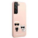 Karl Lagerfeld KLHCS22MSSKCI S22+ S906 hardcase light pink/light pink Silicone Ikonik Karl & Choupet