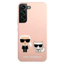 Karl Lagerfeld KLHCS22MSSKCI S22+ S906 hardcase light pink/light pink Silicone Ikonik Karl & Choupet