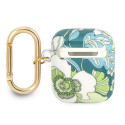 Guess GUA2HHFLN AirPods 1/2 cover green/green Flower Strap Collection