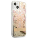 Guess GUHCP13SLFLSD iPhone 13 mini 5.4" gold/gold hardcase Paisley Liquid Glitter