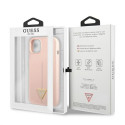 Guess GUHCP13SSLTGP iPhone 13 mini 5.4" pink hard case Silicone Triangle