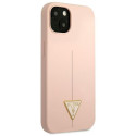 Guess GUHCP13SSLTGP iPhone 13 mini 5.4" pink hard case Silicone Triangle