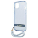 Guess GUHCP13SHTSGSB iPhone 13 mini 5.4" blue/blue hardcase Translucent Stap