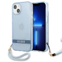 Guess GUHCP13SHTSGSB iPhone 13 mini 5.4" blue/blue hardcase Translucent Stap