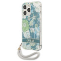 Guess GUHCP13LHFLSN iPhone 13 Pro / 13 6.1" green/green hardcase Flower Strap