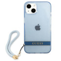 Guess GUHCP13SHTSGSB iPhone 13 mini 5.4" blue/blue hardcase Translucent Stap