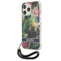 Guess GUHCP13XHFLSB iPhone 13 Pro Max 6.7" blue/blue hardcase Flower Strap