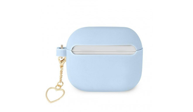 Guess GUA3LSCHSB AirPods 3 cover blue Silicone Charm Heart Collection