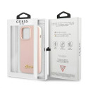 Guess GUHMP13XLSLMGLP iPhone 13 Pro Max 6.7" light pink/light pink hardcase Silicone Script Gold Log