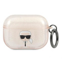 Karl Lagerfeld KLAPUKHGD AirPods Pro cover gold/gold Glitter Karl`s Head