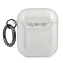 Karl Lagerfeld KLA2UKHGS AirPods 1/2 cover silver/silver Glitter Karl`s Head