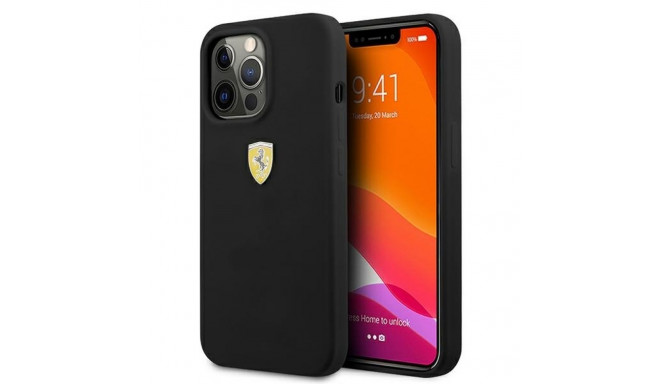 Ferrari FESSIHCP13XBK iPhone 13 Pro Max 6.7" must silikoonist kõvakorpus