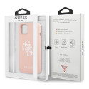 Guess GUHCP13SLS4GWPI iPhone 13 mini 5.4" pink hard case Silicone 4G Logo