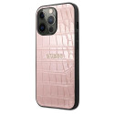 Guess GUHCP13LPCRBPI iPhone 13 Pro / 13 6.1" pink Croco Strap Collection