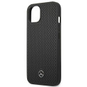 Mercedes MEHCP13MDELBK iPhone 13 / 14 / 15 6.1" black/black hardcase Leather Perforated