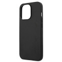 AMG AMHCP13LDOLBK iPhone 13 Pro / 13 6.1" black/black hardcase Leather Hot Stamped