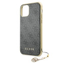 Guess GUHCN61GF4GGR iPhone 11 6.1" / Xr grey/gray hard case 4G Charms Collection