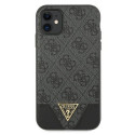 Guess GUHCN61PU4GHBK iPhone 11 6.1" / Xr grey/gray hardcase 4G Triangle Collection