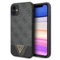 Guess GUHCN61PU4GHBK iPhone 11 6.1" / Xr grey/gray hardcase 4G Triangle Collection