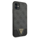 Guess GUHCN61PU4GHBK iPhone 11 6.1" / Xr grey/gray hardcase 4G Triangle Collection