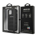 AMG AMHCP12LGSEBK iPhone 12 Pro Max 6.7" black/black hardcase Leather Debossed Lines