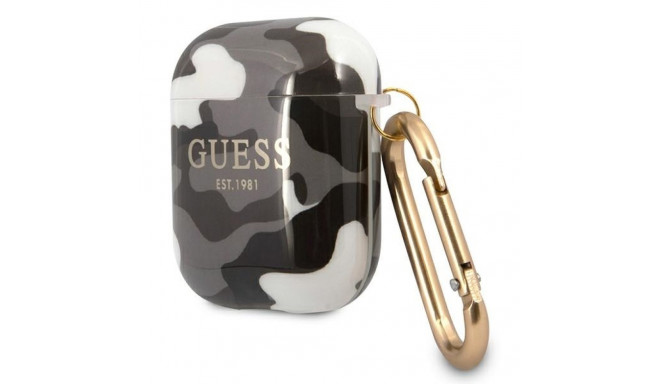 Guess GUA2UCAMG AirPods 1/2 cover black/black Camo Collection