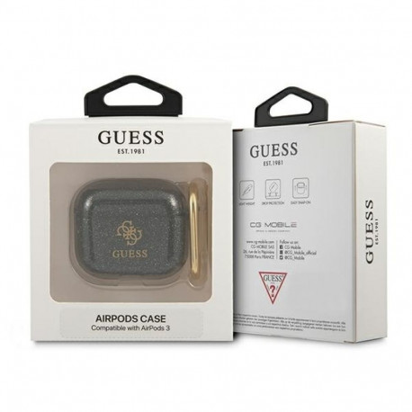 Guess GUA3UCG4GK AirPods 3 cover black Glitter Collection