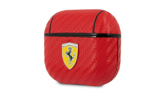 Ferrari FESA3CARE AirPods 3 cover red/red On Track PU Carbon