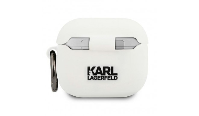 Karl Lagerfeld KLACA3SILCHWH AirPods 3 cover white/white Silicone Choupette