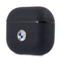 BMW BMA3SSLNA AirPods 3 cover navy blue/navy Geniune Leather Silver Logo