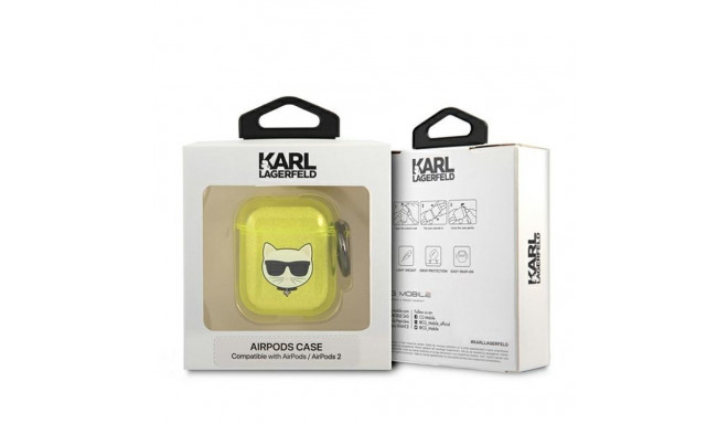 Karl Lagerfeld KLA2UCHFY AirPods cover yellow/yellow Choupette