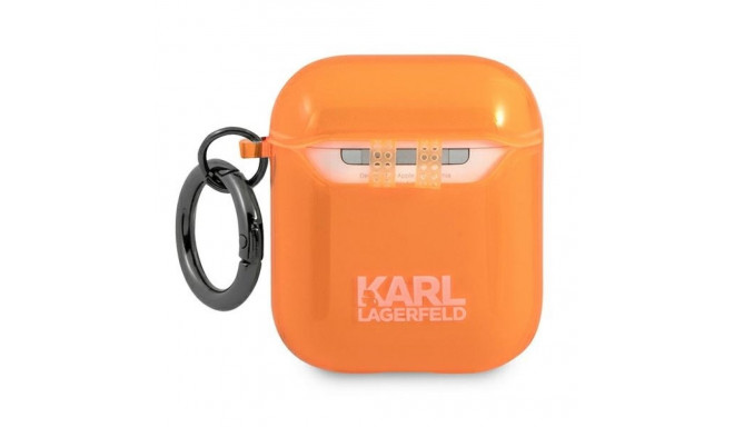 Karl Lagerfeld KLA2UCHFO AirPods 1/2 cover orange/orange Choupette