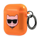 Karl Lagerfeld KLA2UCHFO AirPods 1/2 cover orange/orange Choupette