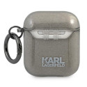 Karl Lagerfeld KLA2UCHGK AirPods 1/2 cover black/black Glitter Choupette