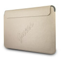 Guess Sleeve GUCS13PUSASLG 13" gold/gold Saffiano Script