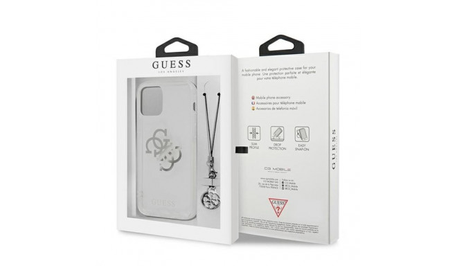 Guess GUHCP12LKS4GSI iPhone 12 Pro Max 6.7" läbipaistev kõvakorpus 4G hõbedased Charms Collection