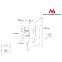 Maclean MC-501A Universal Wall TV Bracket 23-42" uo to 30kg vesa 200x200 Black