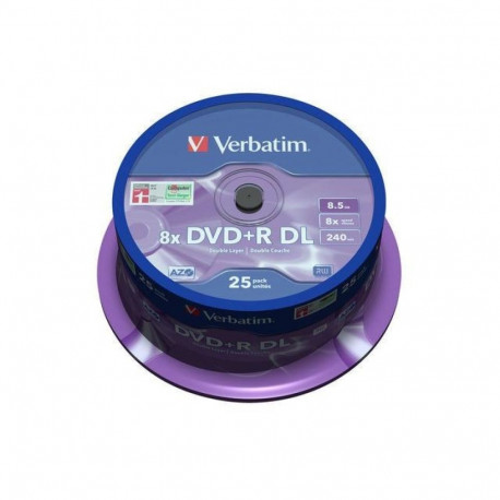 Verbatim DVD+R 8.5GB X8 topeltkihiga (25 spindlit)