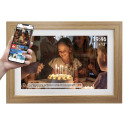 Denver photo frame with FRAMEO FHD 15.6" 8GB light wood