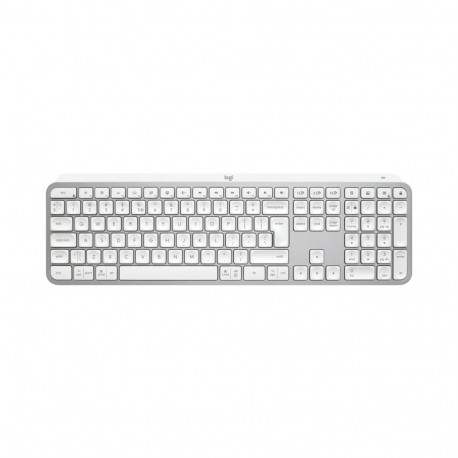 Logitech MX Keys S Wireless Keyboard, RF Wireless+Bluetooth, Illuminated, US Int, Pale Grey