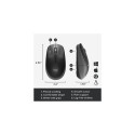 Logitech M190 Full-Size Wireless Mouse, RF Wireless, 1000 DPI, Charcoal