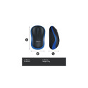 Logitech M185 Wireless Mouse, RF Wireless, 1000 DPI, Black/Blue