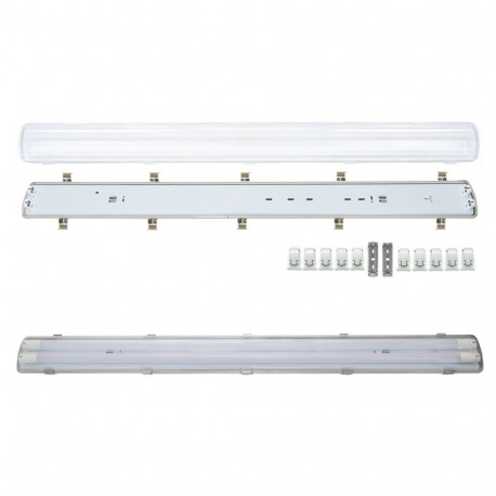 hermeetiline tööstuslik valgusti ip65 led 1x120cm t8 g13 ühesuunaliselt toidetav